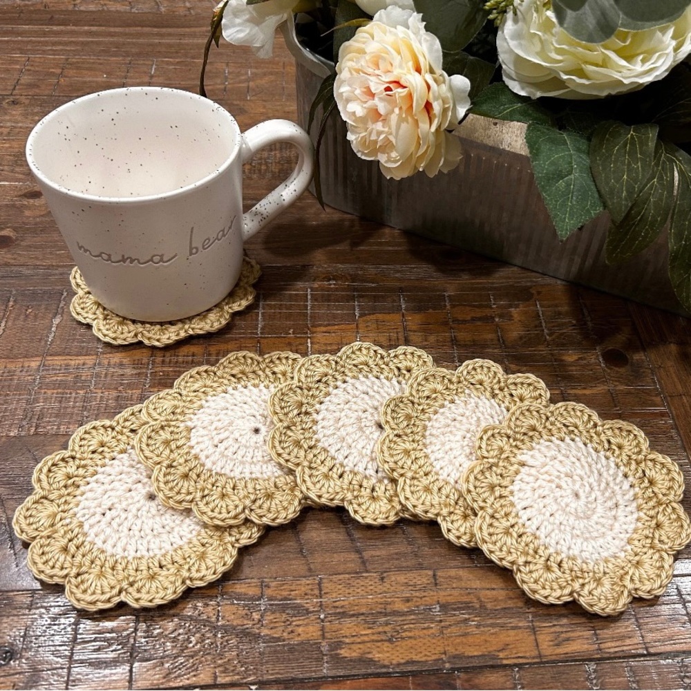 Crochet Flower coasters